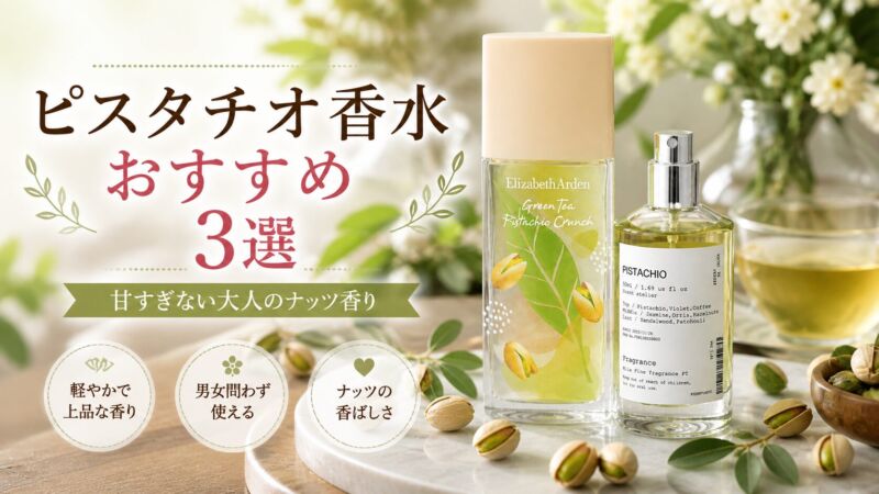 ピスタチオ香水の比較イメージ｜エリザベスアーデンとNILEのミニサイズ・お試しフレグランス